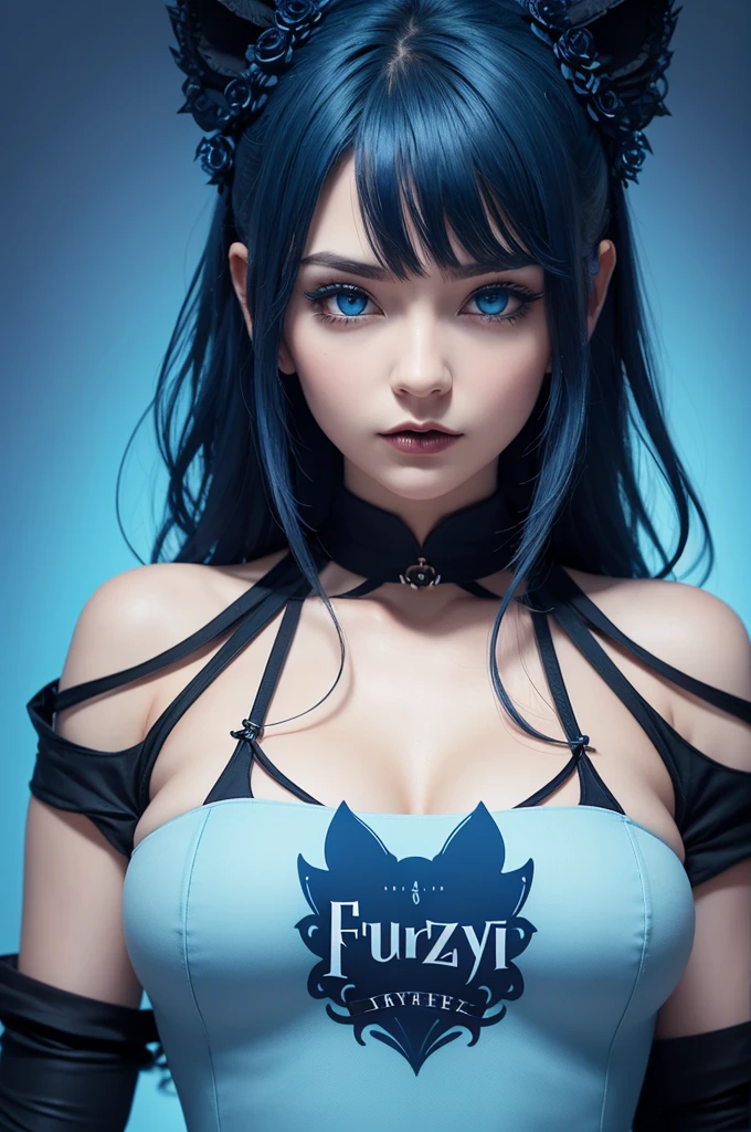 Create a logo with your name "furyz" with a blue theme and gothic and robust style font