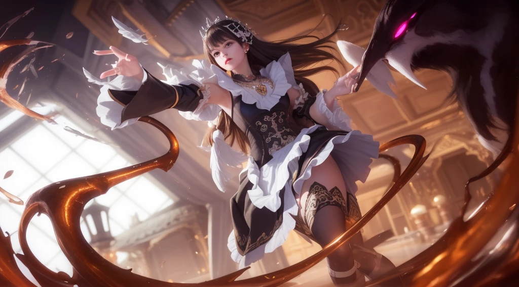(8k, RAW photo, photorealistic:1.25) ,( lipgloss, eyelashes, gloss-face, glossy skin, best quality, ultra highres, depth of field, chromatic aberration, caustics, Broad lighting, natural shading,Kpop idol) looking at viewer with a serene and goddess-like happiness, big breast (big boobs)