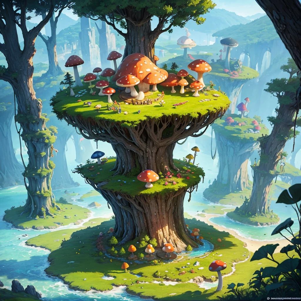 fantasy 
mushroom forest island