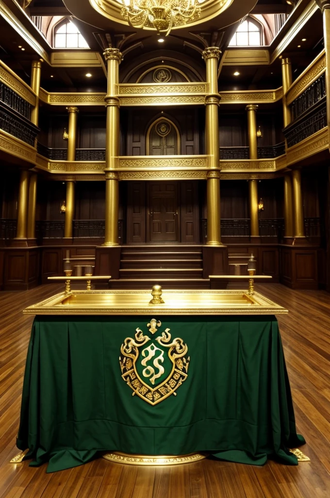 First place prize for Slytherin house with lots of gold alluding to Hogwarts