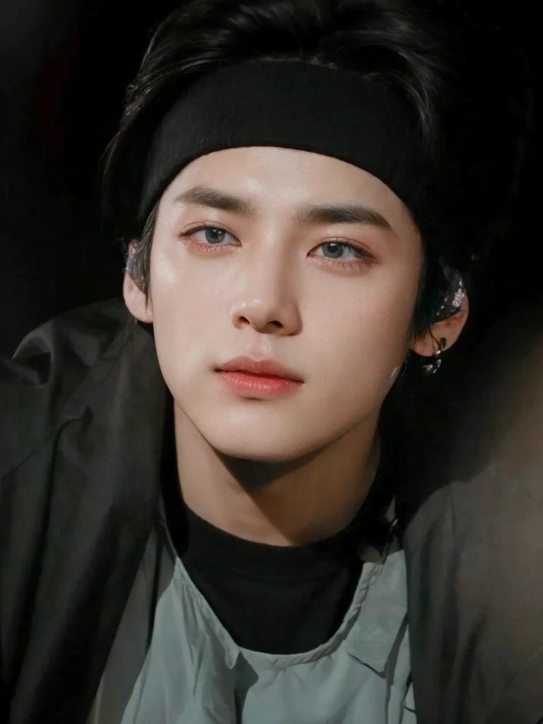 taehyung, BTS group, kpop idol portrait, realism artistic style, beautiful androgynous prince, bts, delicate androgynous prince, inspired by taehyung kim, young pale angel
