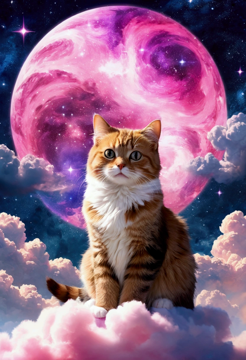 anime, cat, clouds, stars, sky, stars, clouds, cat, cat, cat, cat, cat, cat, cat, cat, cat,, sitting on the cosmic cloudscape, very very beautiful furry art, cat cat dreamcats, fluffy pink anime clouds, cats cat dreamcats, on a galaxy looking background, anime cat, dreamy psychedelic anime