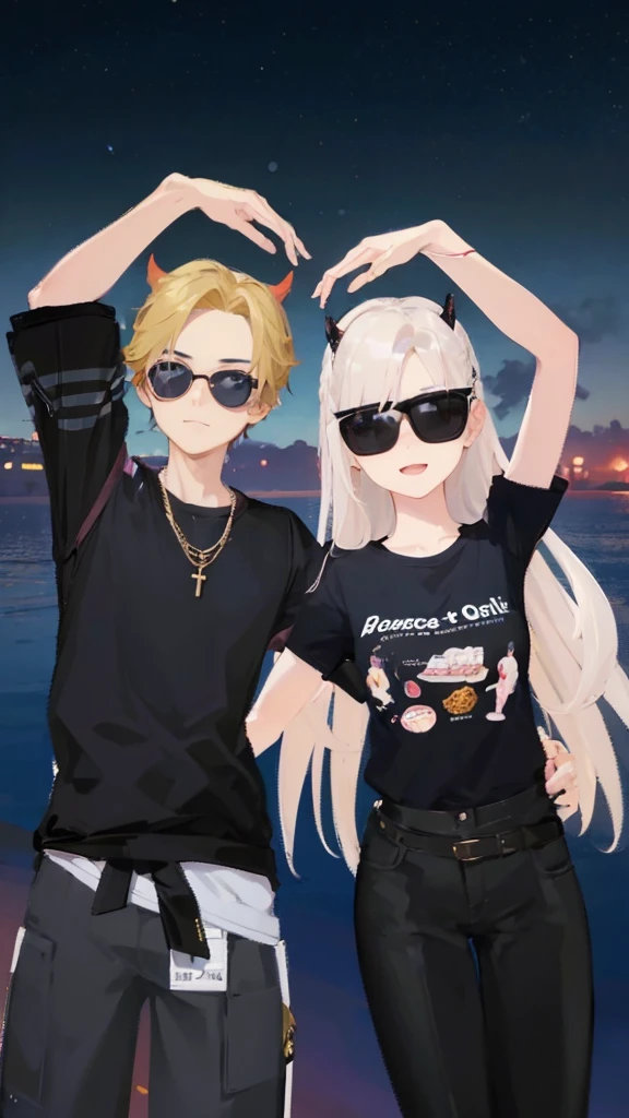 1 boy, 1 girl, handsome boy asian, beautiful girls asian. Realistic, hd, ultra hd, 4m, best quality, anime boy, anime girl. Use black glasses.