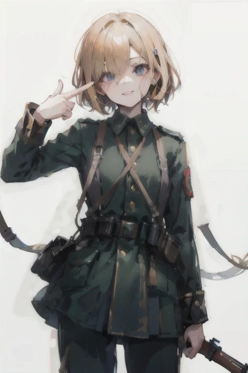 A Green military soldier uniform