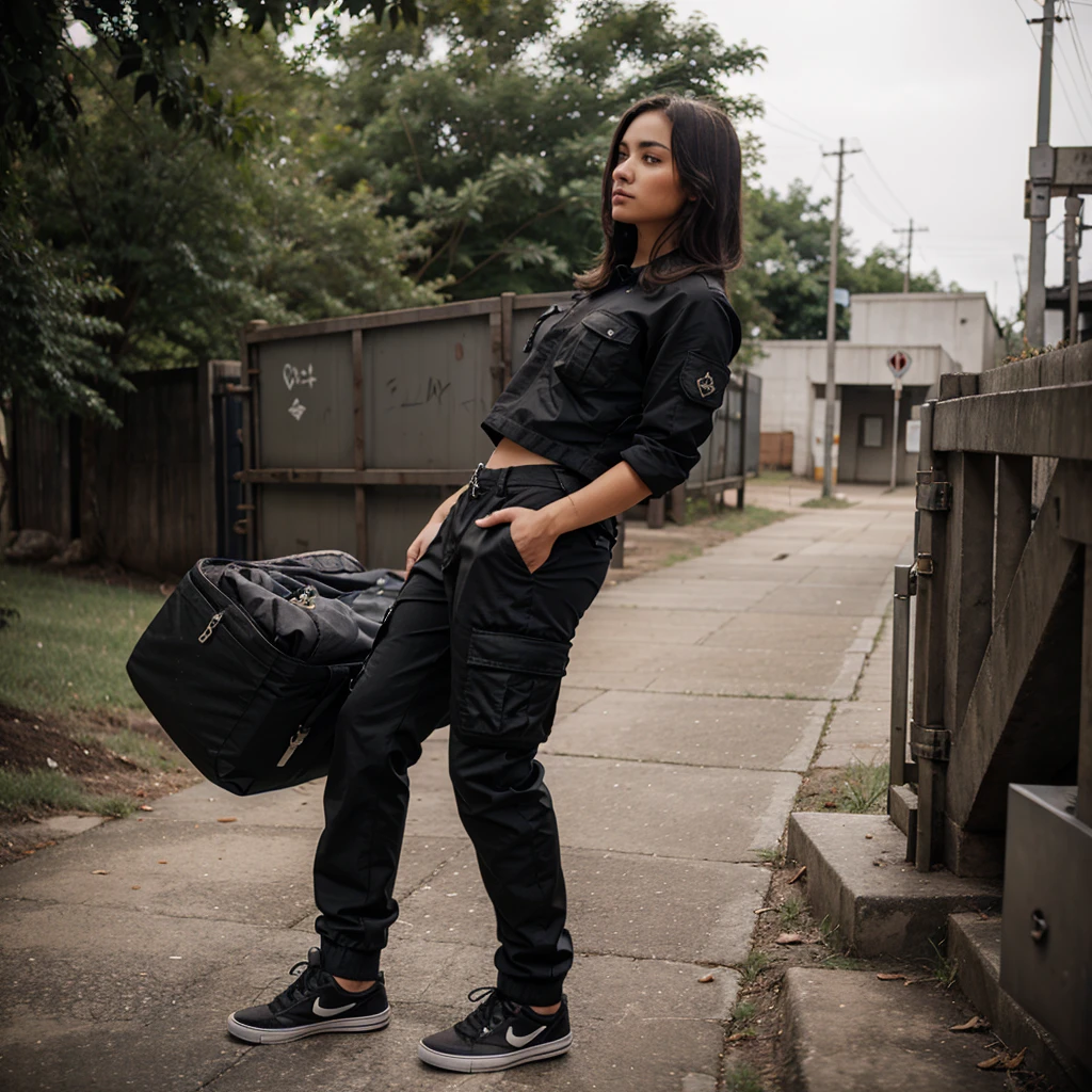 Black cargo pants