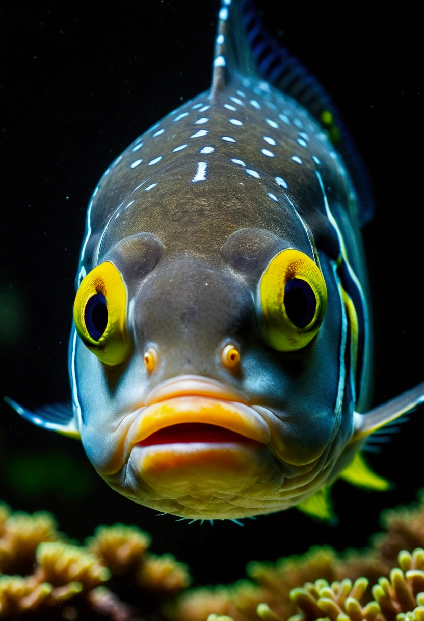 a fish with a face similar to Neymar