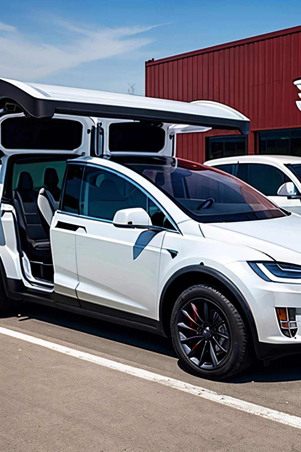 Tesla model x and cybertruck van