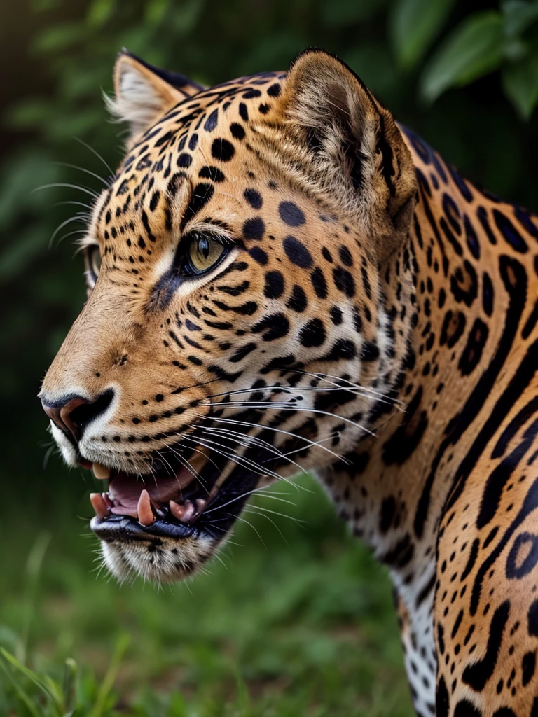 realistic image of a jaguar's head from the side