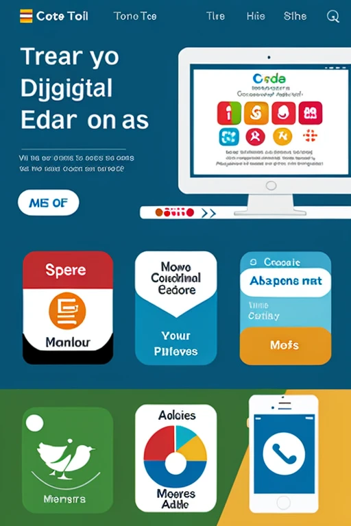 Create images about digital tools in early education