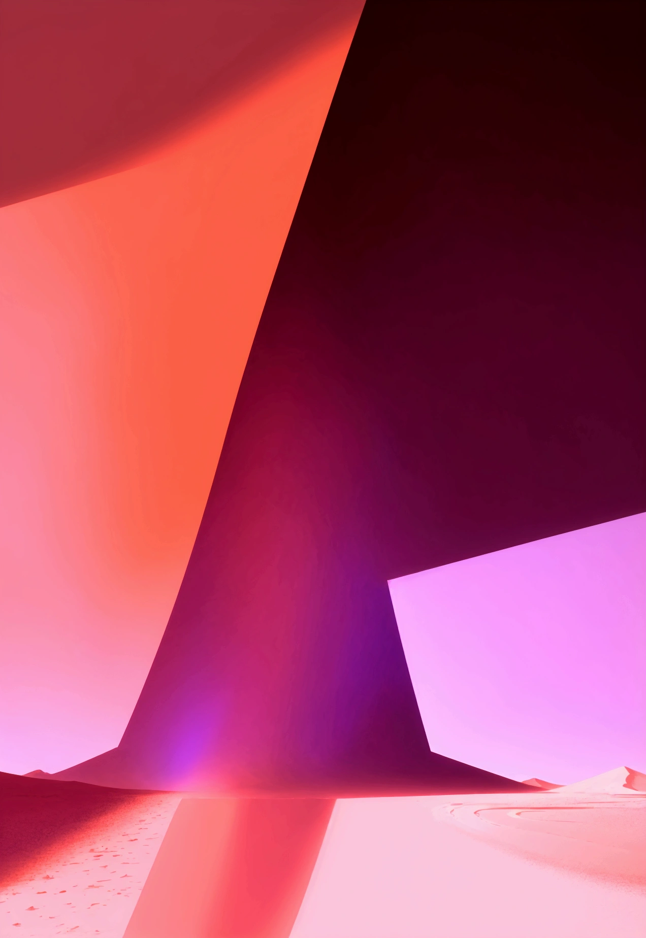 gradient [Red and purple], Digital Background, Chromatic Scale [desert], Soft Light, Low contrast, The Minimalists
