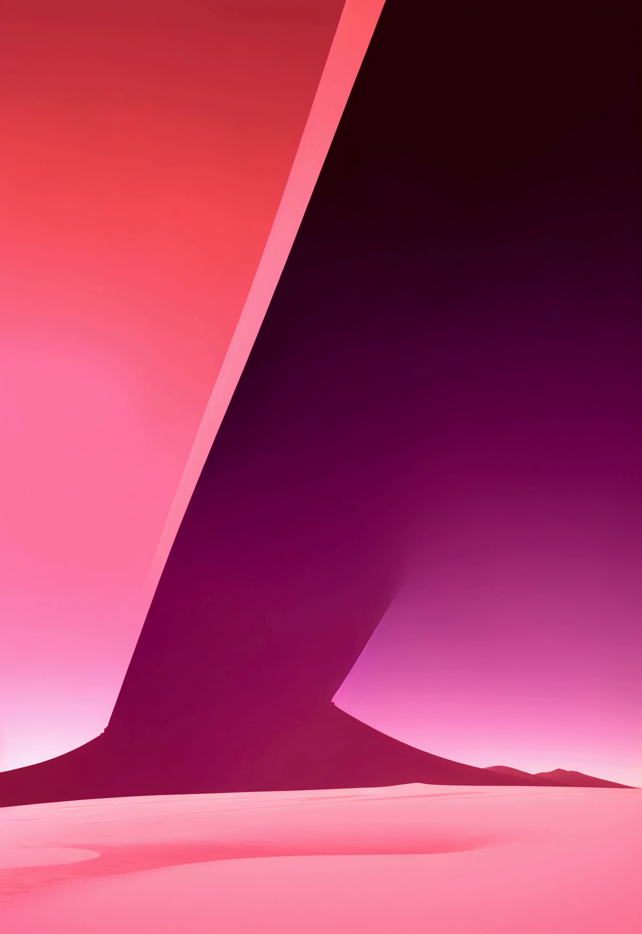 gradient [Red and purple], Digital Background, Chromatic Scale [desert], Soft Light, Low contrast, The Minimalists