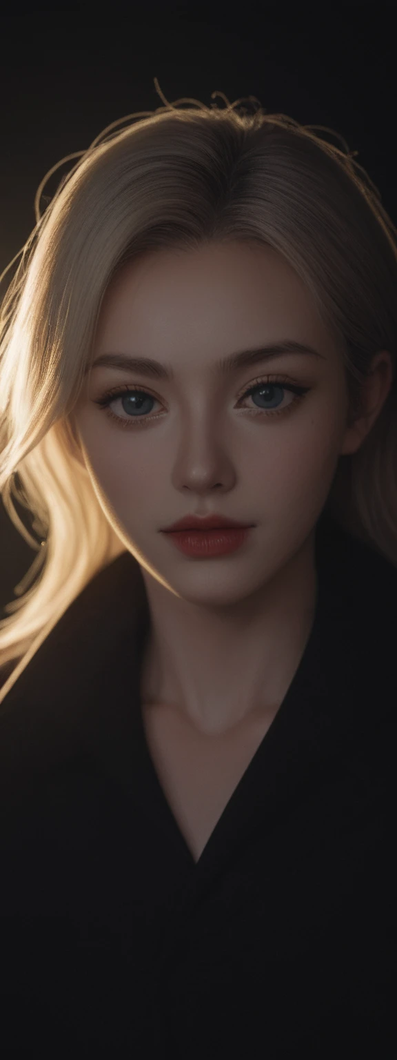 realistic, score_9, score_8_up, score_7_up, score_6_up,
1girl, solo, from front, upper body, Tryndamere \(league of legends\), black background, makeup, sidelighting, backlighting, glowing,