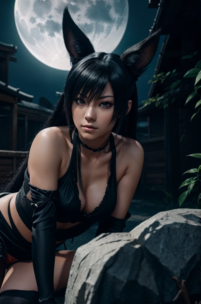4k wallpaper of anime character 'sasuke uchicha in black shadows in moonlight' with too much details