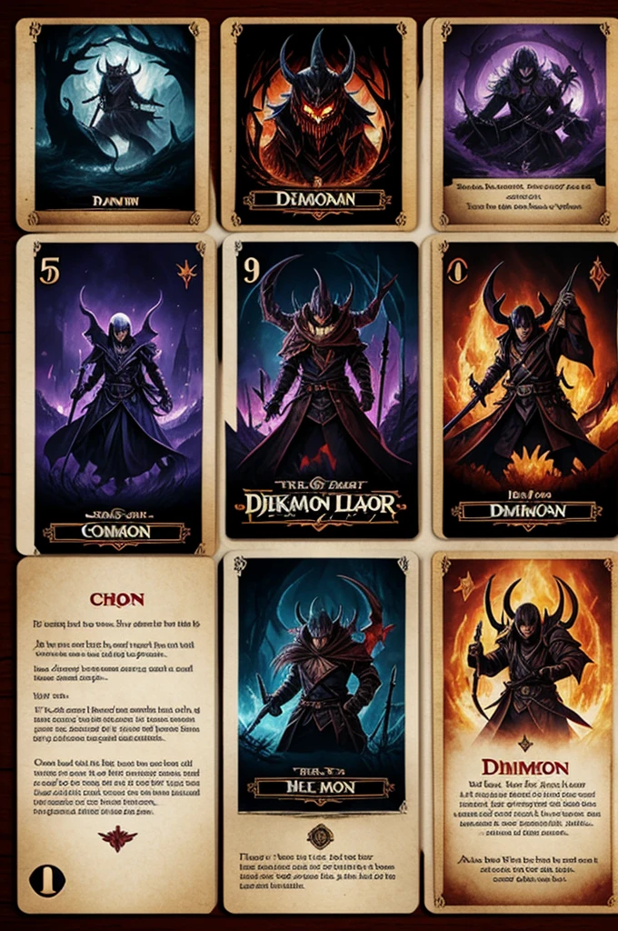 Make like demon cards from Demon slayers