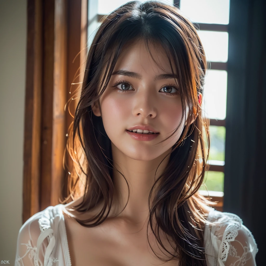 RAW Photos,Award-winning photo,(masterpiece:1.3),(Highest quality,Very detailed,Complex),Professional photography,Professional Lighting,High resolution,High Dynamic Range,(((Photo realistic,Ultra-realistic,Realistic,8K Ultra HD))),beautifully、beautiful,slim waist,sexy,Focus on your audience,wonderful,slim, Attractive woman, 22 years old,Gorgeous Korean Women,Scattered under the surface,Detailed face,Hot Fire,beautifullyする,(Cute eyes:1.2),Open your bright eyes,kkw-skin it,AS-Adult, Huge breasts, Long Hair, whole body ,sexy lingerie, stockings, Dynamic pose,Upper Body、