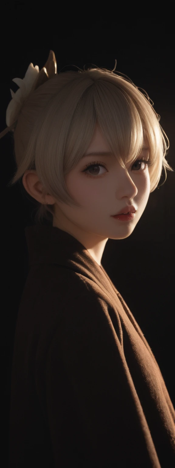 score_9, score_8_up, score_7_up, score_6_up,
1girl, solo, from front, upper body, Klee \(genshin impact\), black background, makeup, sidelighting, backlighting, glowing,