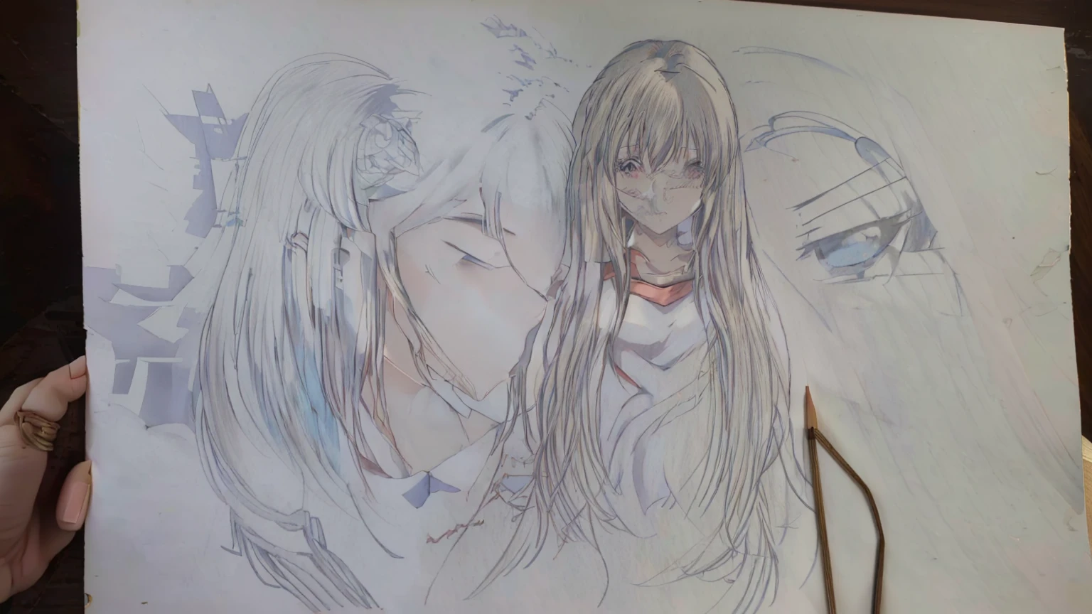 someone is drawing a woman with long hair, anime shading), anime style character, anime sketch, old sketch, anime shading, conceptual artwork!!, character drawing, manga character, anime girl with long hair, semi-realistic anime style, anime woman, a manga drawing, anime and manga style, manga drawing, character posing for conceptual artwork, unrealistic character concept