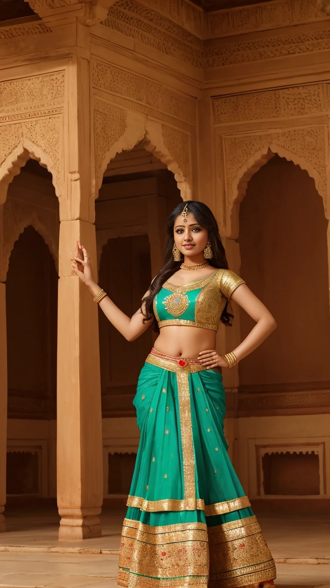 Amrapali dancer very hot charming gorgeous seductive sexi in traditional dress dancing in palace,in ancient indiaa