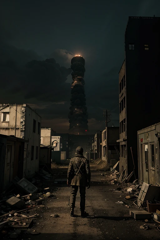 Illustration for a game about post-apocalypse after a nuclear disaster