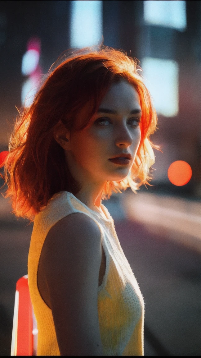 cinematic film, Realistic photograph,

Best quality, Raw photo, face portrait, a young cyborg woman with fiery red hair. Her face fills the frame, bathed in neon hues, exuding determination and mystery amidst a futuristic backdrop, Fujicolor Pro 400H, L USM

,shallow depth of field, vignette, highly detailed, high budget, bokeh, cinemascope, moody, epic, gorgeous, film grain, grainy, 