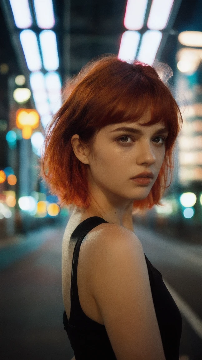 cinematic film, Realistic photograph,

Best quality, Raw photo, face portrait, a young cyborg woman with fiery red hair. Her face fills the frame, bathed in neon hues, exuding determination and mystery amidst a futuristic backdrop, Fujicolor Pro 400H, L USM

,shallow depth of field, vignette, highly detailed, high budget, bokeh, cinemascope, moody, epic, gorgeous, film grain, grainy, 