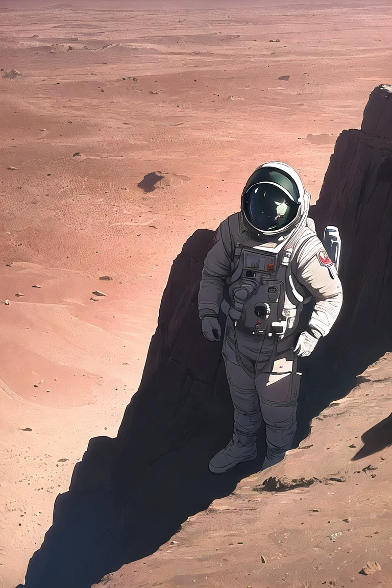 cinematic film, Realistic photograph,

An astronaut stands at the edge of a daunting canyon on Mars, gazing into the vast chasm that stretches before him under the starlit sky. The night is illuminated by the distant stars and the faint light of the planet, casting long shadows across the Martian landscape. The steep and rugged walls of the canyon seem insurmountable, and the astronaut, clad in his spacesuit, screams into the void, a mix of awe and exasperation evident in his expression. The Martian terrain, scattered with rocks and shadows, adds to the atmosphere of mystery and the challenges of space exploration.



,shallow depth of field, vignette, highly detailed, high budget, bokeh, cinemascope, moody, epic, gorgeous, film grain, grainy, 