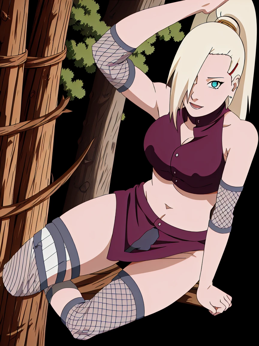 Ino Yamanaka, Big tits, charming,((( bare,wide hips,abdomen,sexy ,Sharp picture,On the tree,NSTDA., semi-naked,Clear eyes,full body,sleep,In dense forests.,open shirt,nipple))), blushing, cowboy shoot, Extraordinarily detailed face, sunny day, Daytime, upper body view, anime style, alone,in detail, Blonde, (Focus on the face), ((One eye is covered with fur., Hair over the eyes)), Medium bust, ปุ่มabdomen, sexually aroused, Thick arms, (off shoulder, Broad shoulders, curved body), hidden eyes, smile, open mouth, very happy, high, Hair clips, Looks sharp, Sharp face, Sharp eyes, cool colors, (sexually aroused),((full body))