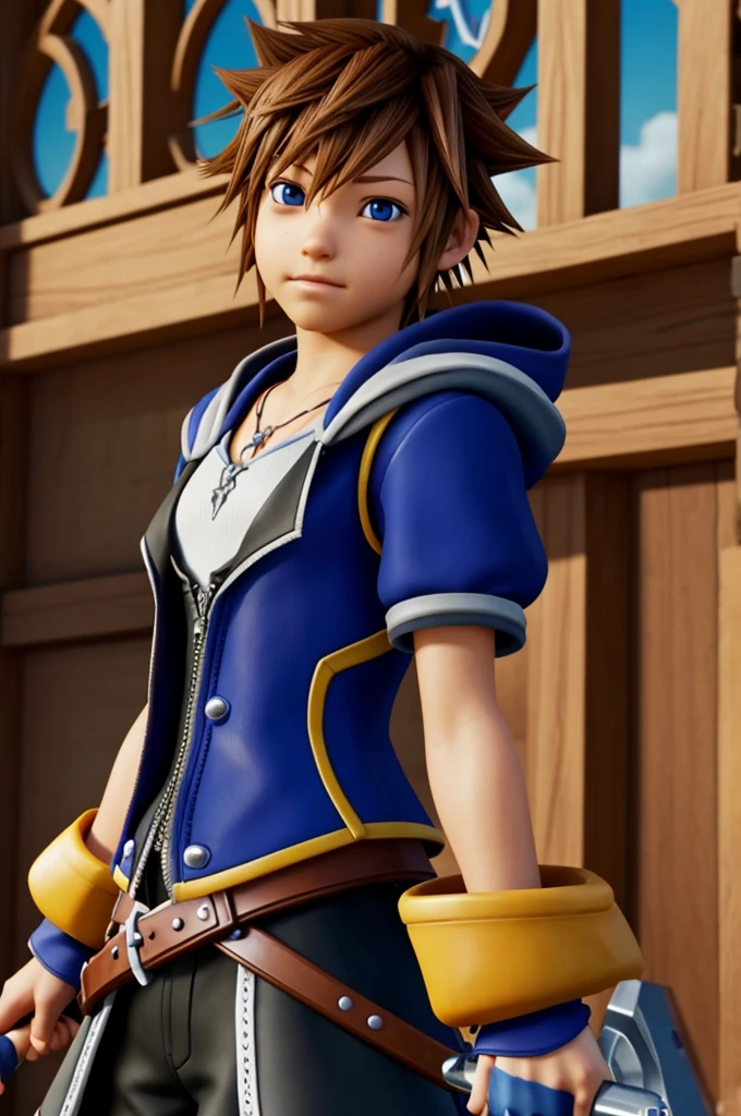 Sora de Kingdom hearts con la cara de ton holland