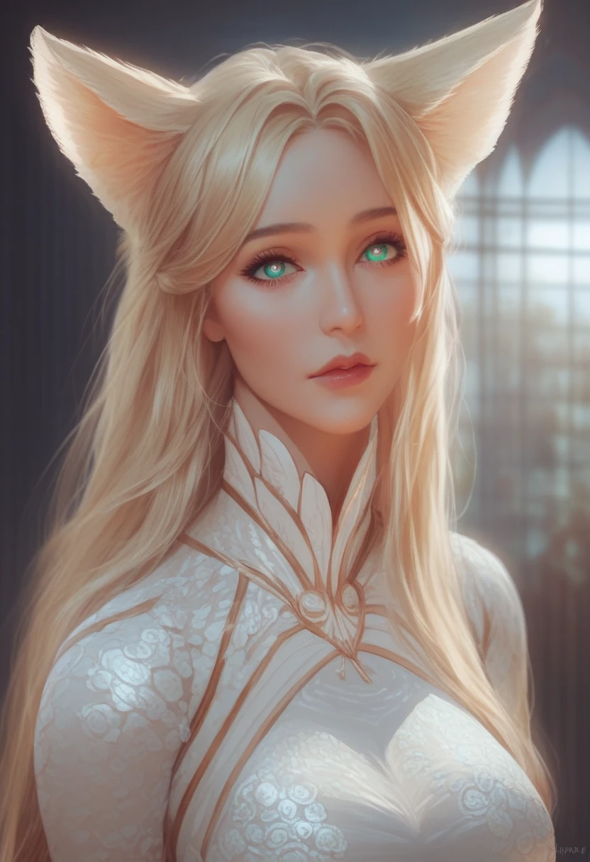1 beautifull kitsune queen, hands behind, hairs covering ears,blonde hairs, french braid, hair hide ear, hime cut, very long hair, heart-shaped pupils, animal ears,european face, fox ears,"long orange fox ears with black tips", covering ears, kemonomimi mode,tail emanating(9 tails fox),huge tits, large hips,((fully clothed)),miku clothes, no nsfw, high detail, depth of field, masterpiece, anatomically correct, high quality, award winning,(masterpiece, best quality),sunny,((extremely detailed background)), traditional temple, facing viewer,action pose,Beautiful Finger,Beautiful long legs,Beautiful body,Beautiful Nose, perfect face,(mature:1.1),(milf:1.1),(mature female:1.3),make up,parted lips,(shiny skin:1.3),(perfect female body:1.2),(gorgeous detailed skin),(detailed hair), masterpiece, high quality, highres, absurdres,(beautiful and aesthetic:1.2), beautiful hand, 4k, 8k, perfect balance, detailed aqua eyes, perfect eyes, expressive eyes, looking at viewer, expressionless, ray_tracing,intricate details,depth of field, extremely delicate and beautiful, (Beautiful,), (beautiful_face:1.5)