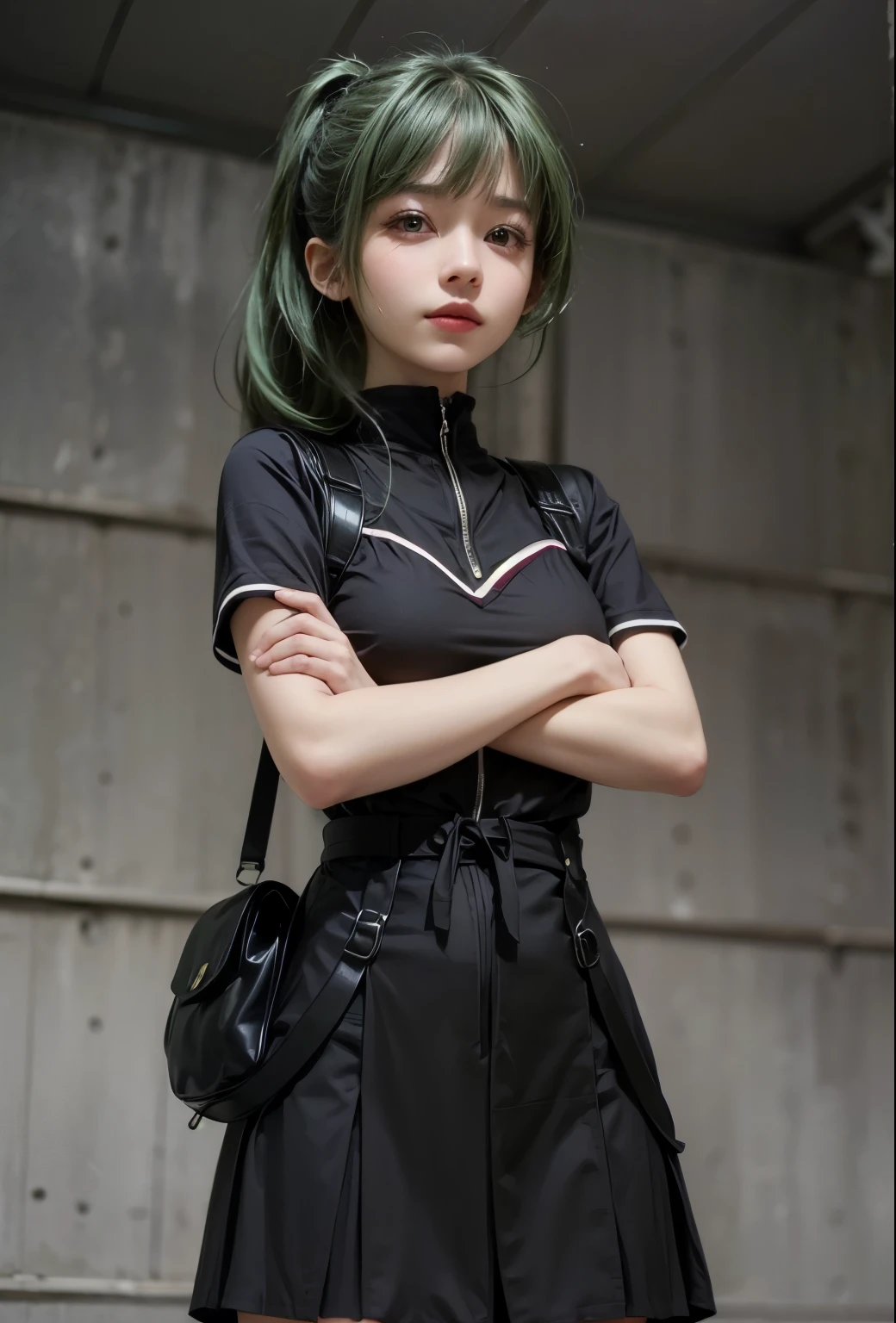 masterpiece, Very detailed, seductive girl, attractive girl, Beautiful seductive woman, beautiful girl, small smile, green hair