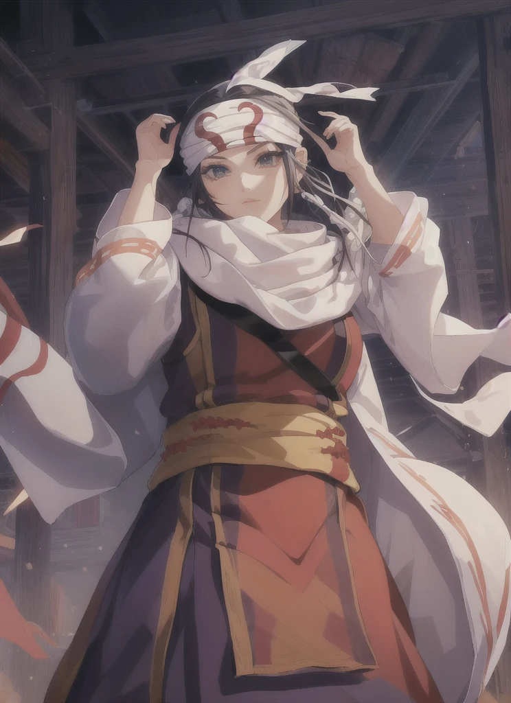 kyoukai  standing cowl bandana on forehead masterpiece