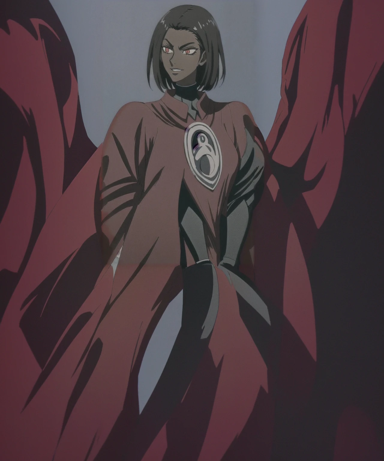 90s anime black skinned cultist queen of hell