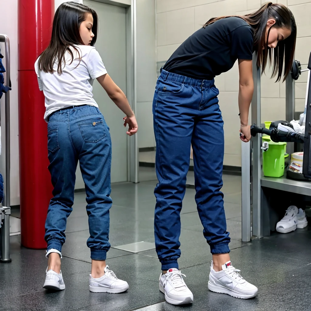 Girl pees her pants