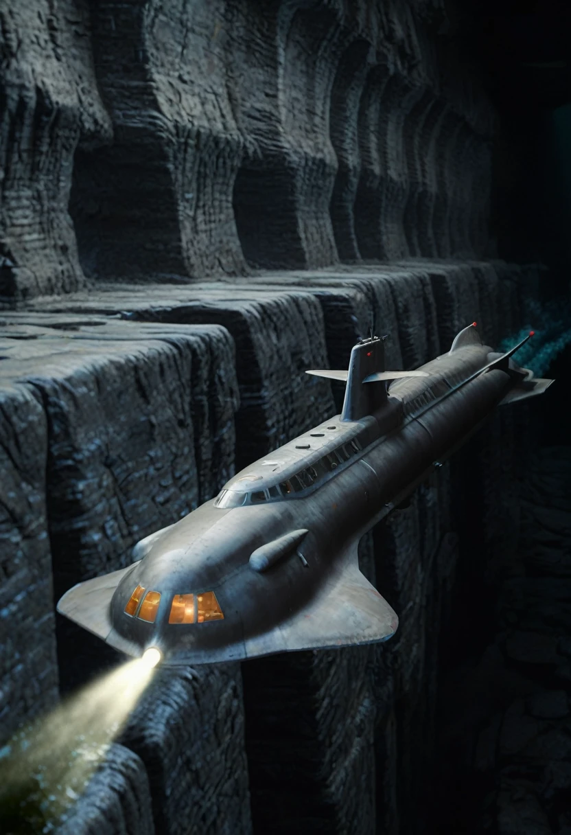 Detailed, scary illustration of deep undersea wall, stretching back out of sight in dark water, submarine USS Seaview cruising by, Dynamic Lighting, Unreal Engine 5, CryEngine, Trending on ArtStation, HDR, 3D Masterpiece, Unity Render, Perfect Compositionwatercolor style, dripping with paint, hyper-realistic full color, perfect composition, beautiful detailed intricate insanely detailed octane render trending on artstation, 8 k artistic photography, photorealistic concept art, soft natural volumetric perfect light, award - winning photograph, masterpiece, Watercolor, trending on artstation, sharp focus, studio photo, intricate details, highly detailed, by greg rutkowski