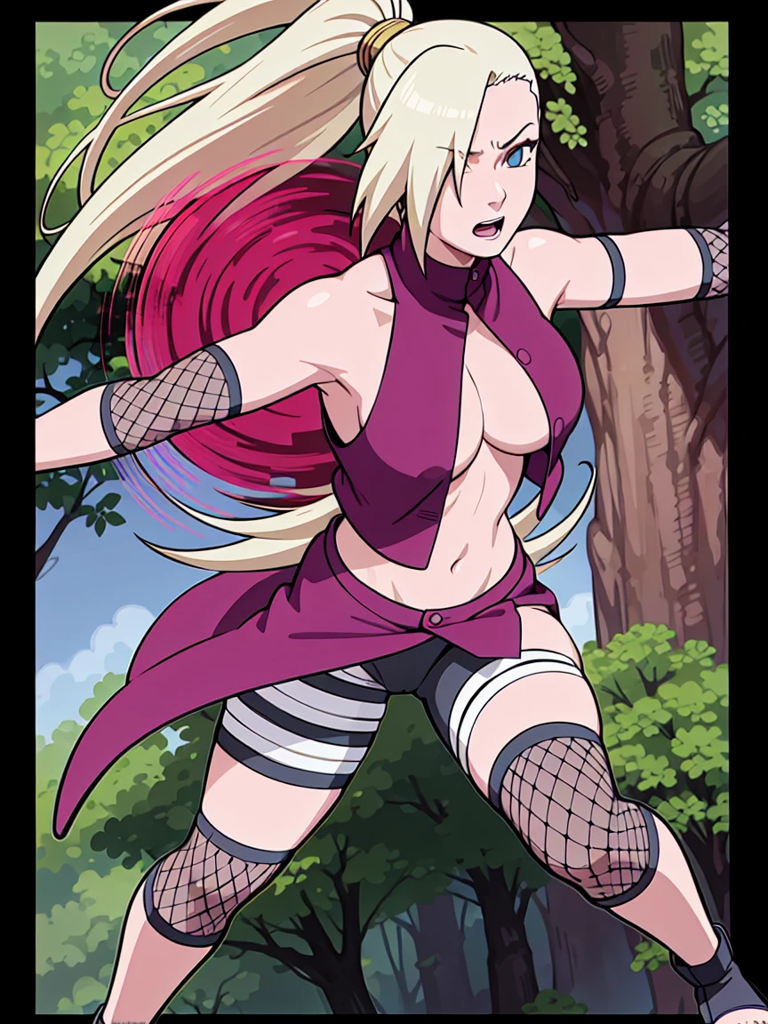 Ino Yamanaka, Big tits, charming,((( bare,wide hips,abdomen,sexy ,Sharp picture,On the tree,NSTDA., semi-naked,Clear eyes,full body,sleep,In dense forests.,open shirt,nipple))), blushing, cowboy shoot, Extraordinarily detailed face, sunny day, Daytime, upper body view, anime style, alone,in detail, Blonde, (Focus on the face), ((One eye is covered with fur., Hair over the eyes)), Medium bust, ปุ่มabdomen, sexually aroused, Thick arms, (off shoulder, Broad shoulders, curved body), hidden eyes, smile, open mouth, very happy, high, Hair clips, Looks sharp, Sharp face, Sharp eyes, cool colors, (sexually aroused),((full body))