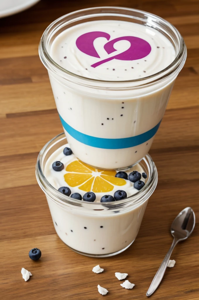 Crea un logo de yogurt