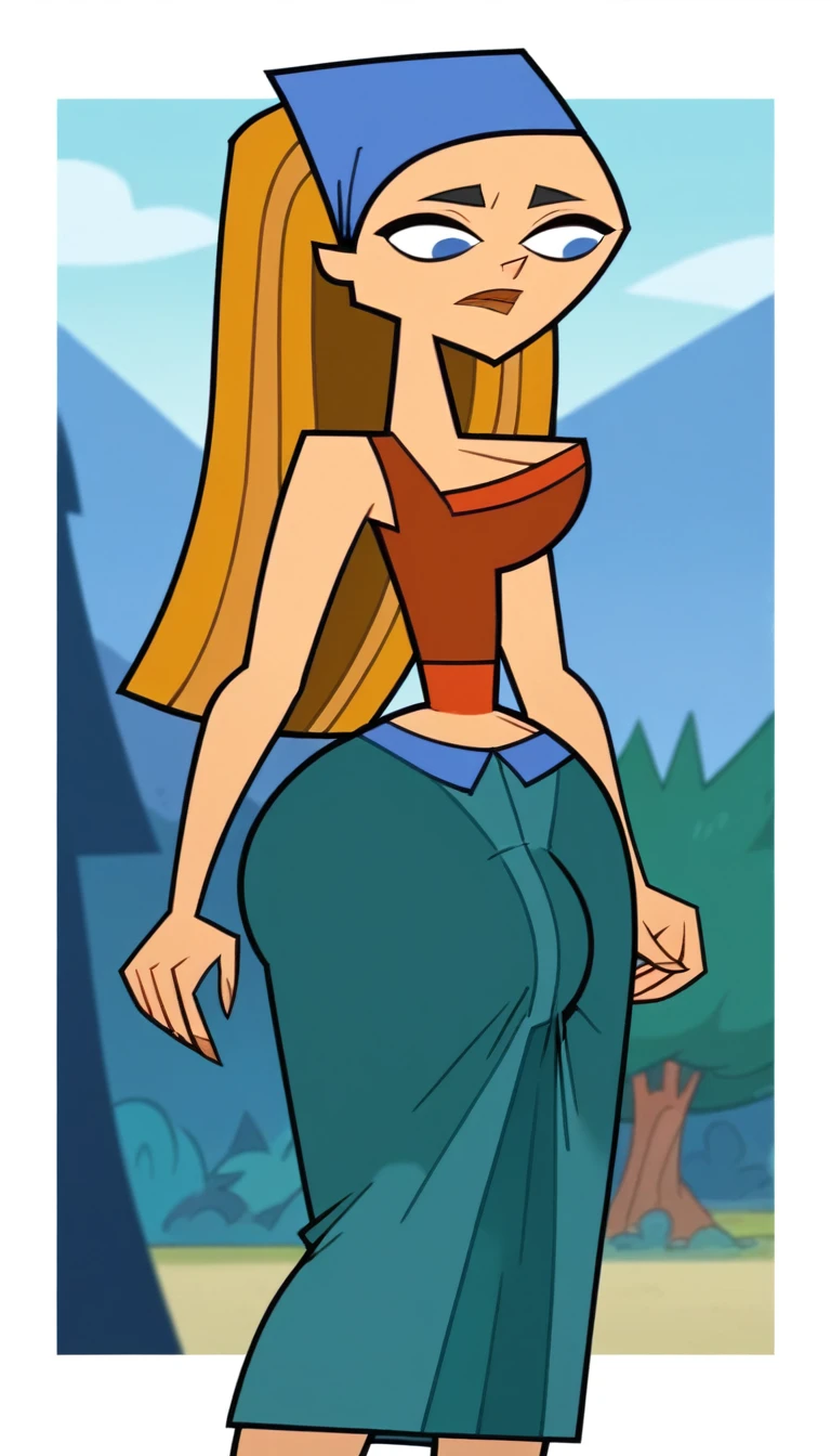 Lindsay (Total Drama Island) , Women, breasts and, huge butt, Futanari, face so happy, huge cock, Dresses, huge bulge in pants, alone, Lindsay masturbation,  girl sucking Lindsay