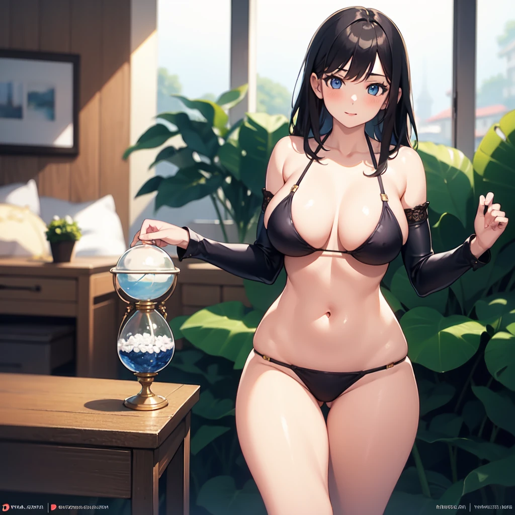 ((best quality)), ((masterpiece)), (detailed), 1girl, bikini, hourglass figure, 
large breasts,

