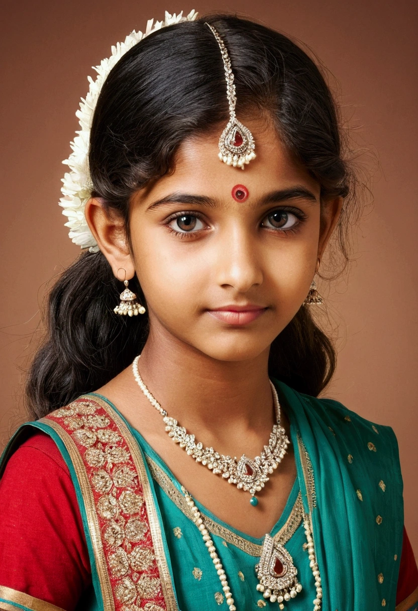 A cute indian teenage girl which is fair and mkst beautiful  which look real