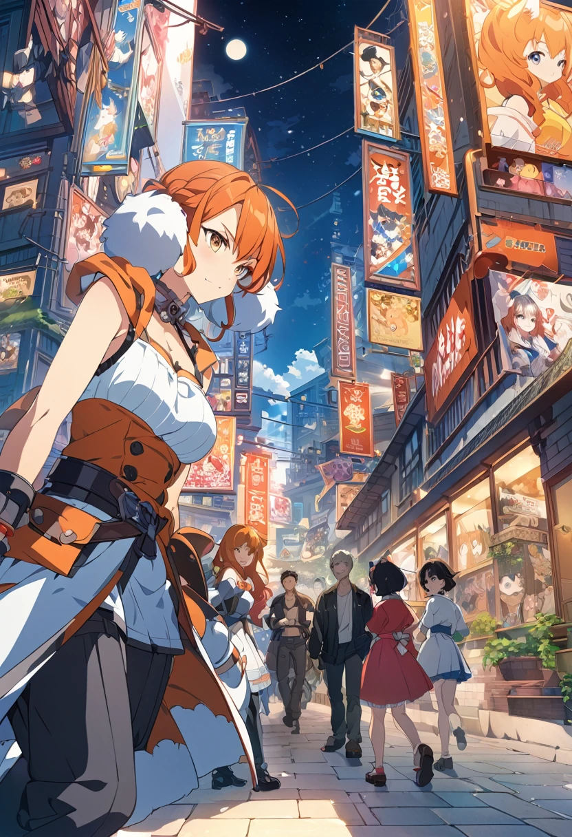 full moon,Wolf Girl,Big Breasts,kawaii,A man with orange hair and a hooded jacket is standing in front of a building, strawberry kurosaki, strawberry, anime wallpaper 4k, anime wallpaper 4k, Anime boy with orange hair, Ultra HD Anime Wallpaper, Amazing anime 8k, 4k anime wallpaper, bleach manga style, anime art wallpaper 4k, anime art wallpaper 4k, 4K Manga Wallpapers