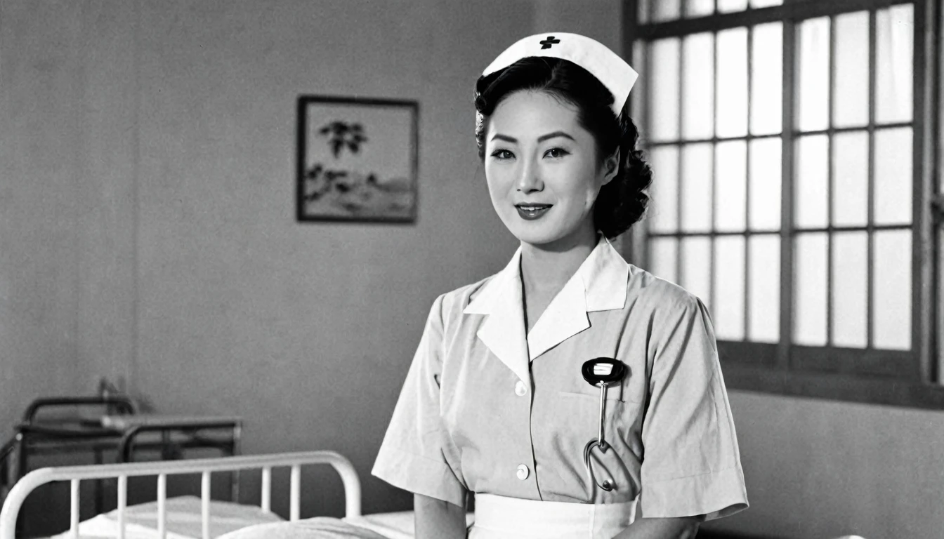 a japanese nurse in the hospital in 1940's