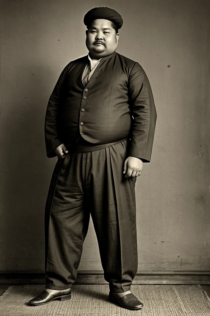 Fat ,man,glabrous,Thailand periods 1800's ,rich ,wear one trousers