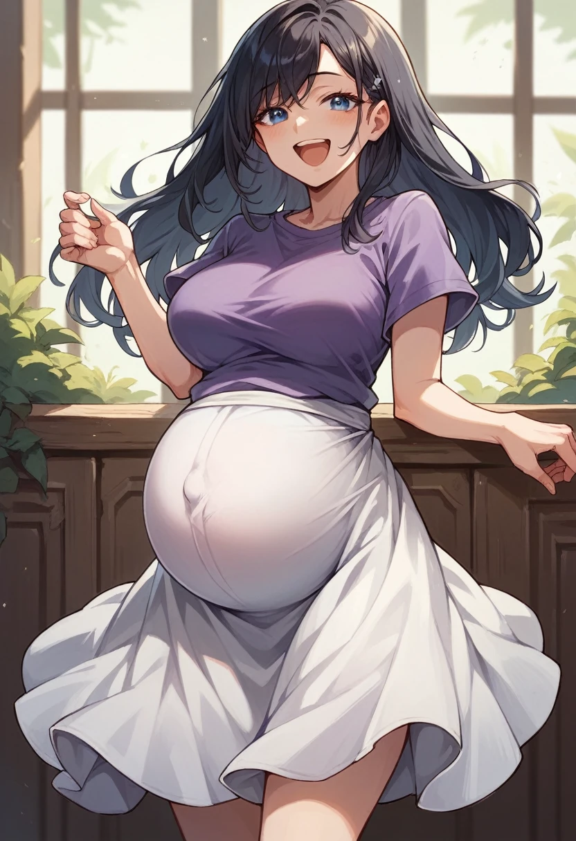 Anime style,hyper pregnant