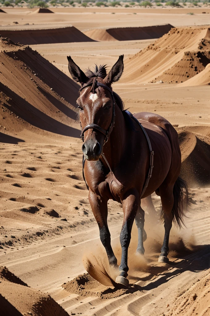 Each shovel of dirt hits the mule’s back. The mule shakes it off and steps up.