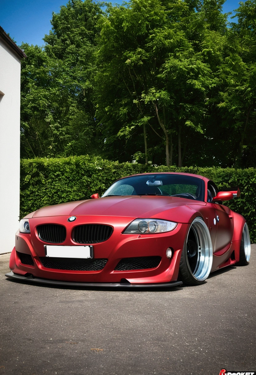 bmw z4 e85 wide body kit 2006 rocket bunny color vino mate