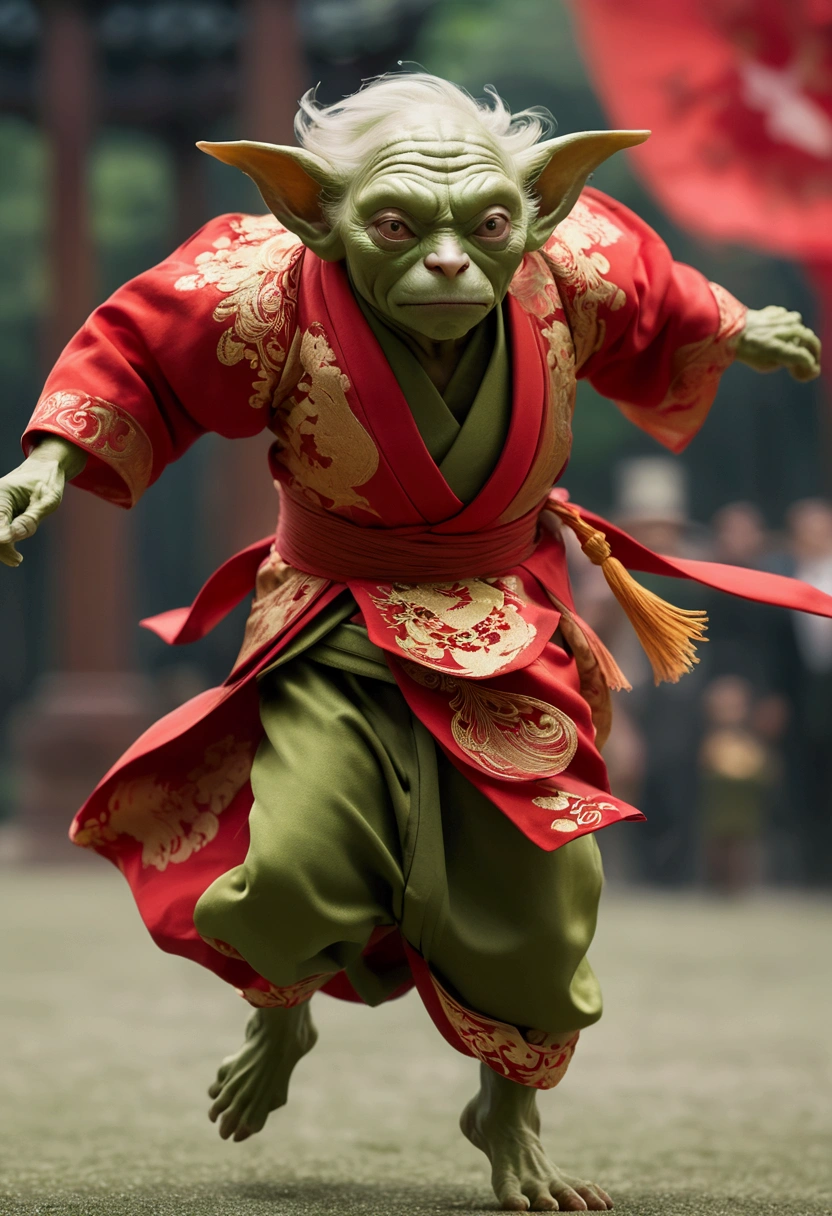 (Flying Puppy), Tengu, Japanese goblin, Mythical legend, motion blur, full body, award-winning, cinematic still, emotional, vignette, dynamic, vivid, (masterpiece, best quality, Professional, perfect composition, very aesthetic, absurdres, ultra-detailed, intricate details:1.3)