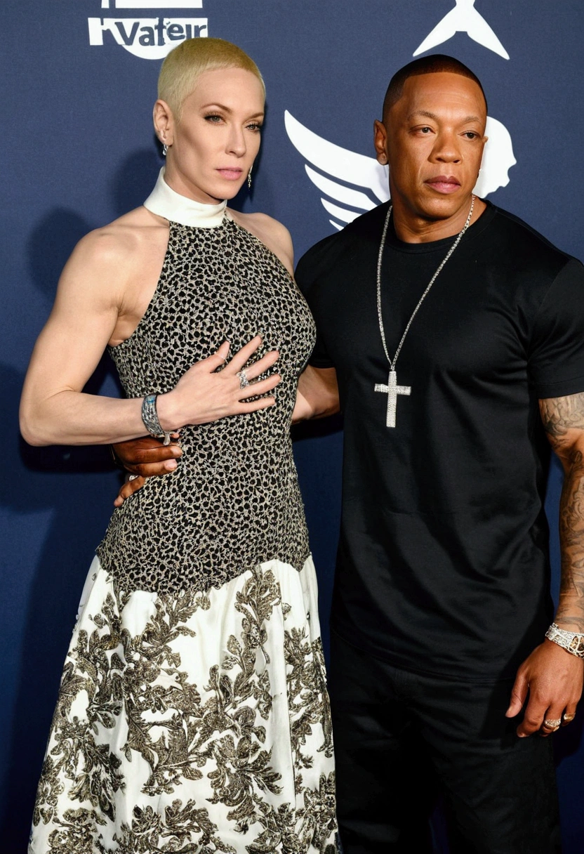 Eminem and dr dre with women's dress