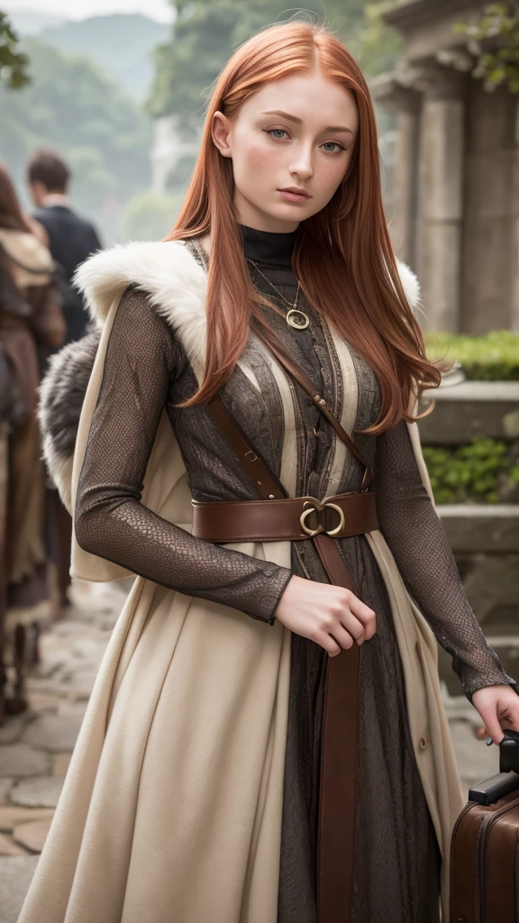 (of_Turner Sophie Turner:1.1), detailed face, (Extremely detailed 8K wallpapers), [by jusofn gerard and greg rutkowski, realisofc, dnd, Character design, trending on artstaofon:Professional photography, Won the photography award, Add light, Sharp focus analog 85mm, ภาพถ่าย hdr d750 โดย Ying Tang , Focus on the eyes, RAW แคนนอน 8k, art photography, Strong light, movie sofll from Braveheart , Knolling Case at Simon Bisley:0.3]