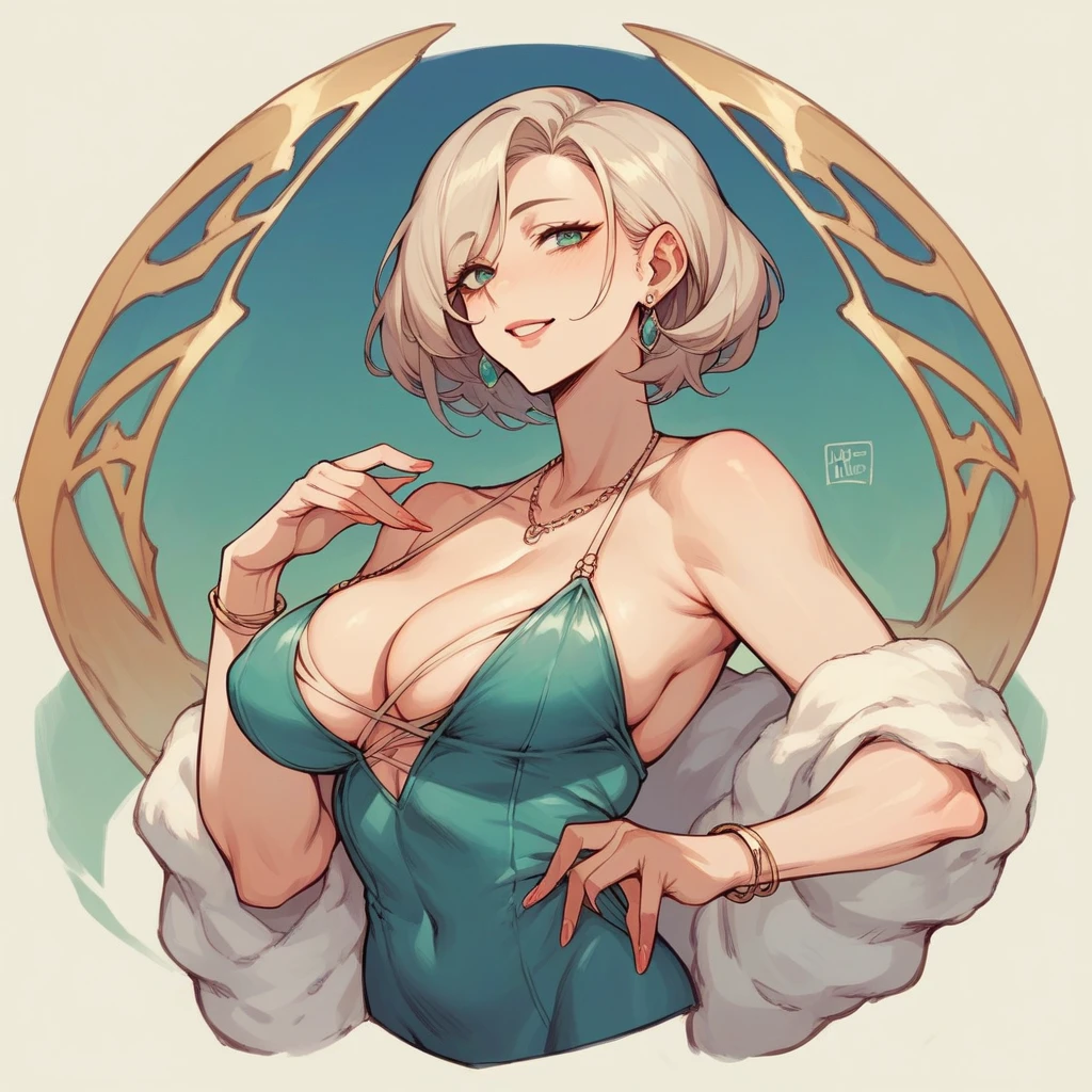 milf wear her slim swisuit, and show her big