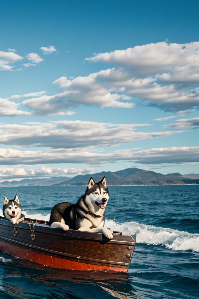 Husky as captain of the Titanic
